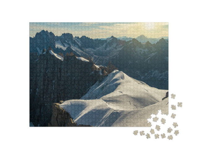 Puzzle de 1000 pièces « Massif du Mont-Blanc, Alpes à la frontière entre la France et l'Italie »
