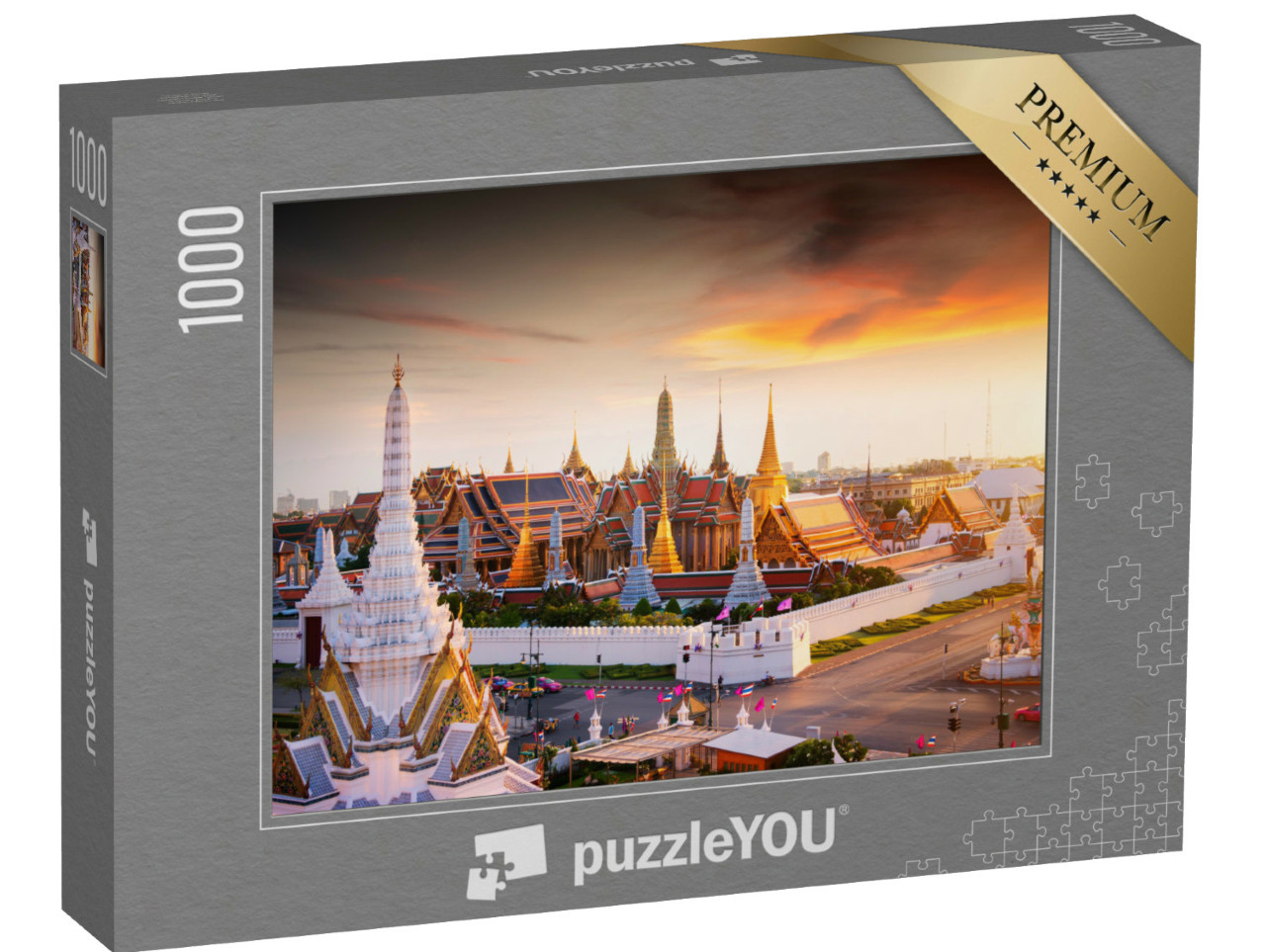Puzzle de 1000 pièces « Grand Palais au crépuscule à Bangkok, Thaïlande »