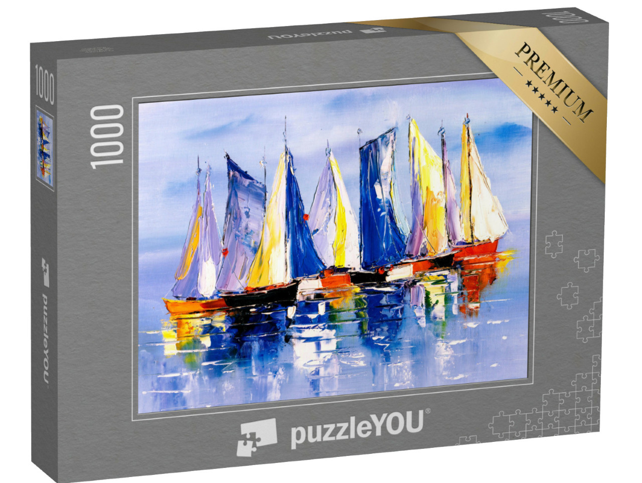 Puzzle de 1000 pièces « Peinture à l'huile : voilier »
