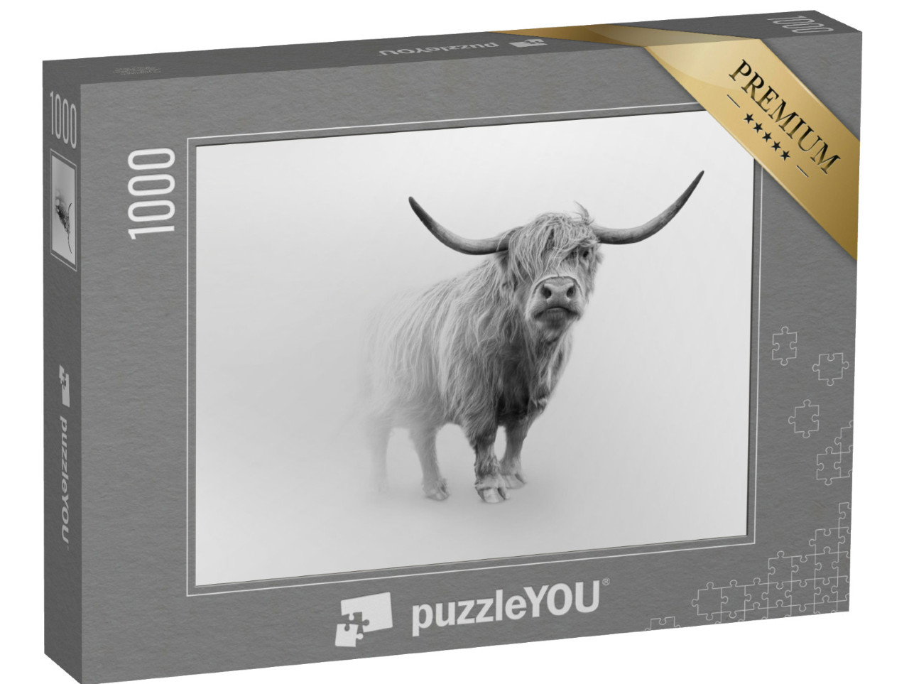 Puzzle de 1000 pièces « Bœuf Highland écossais avec veau »