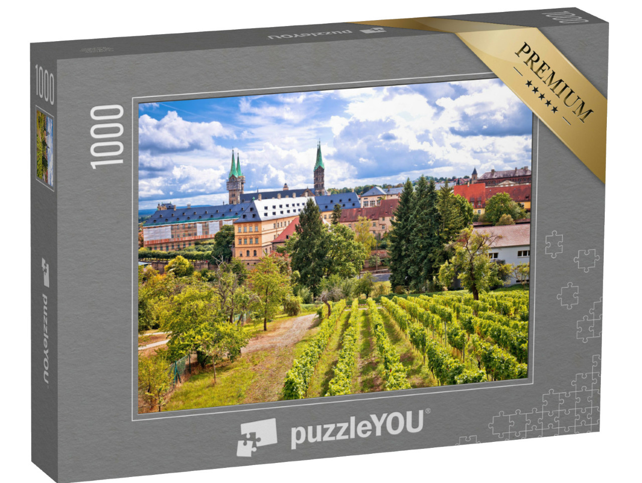 Puzzle de 1000 pièces « Bamberg avec les vignobles du Michaelsberg, Allemagne »