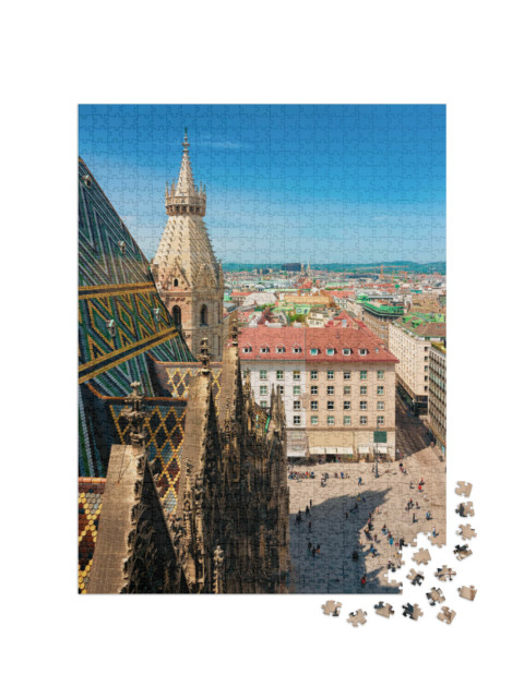 Puzzle de 1000 pièces « Cathédrale Saint-Étienne dans la vieille ville de Vienne »