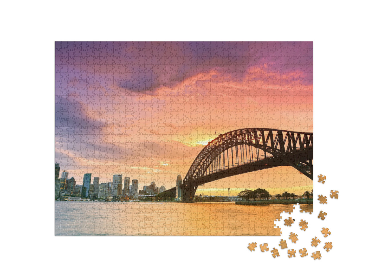 Puzzle de 1000 pièces « Le port de Sydney vu de Kirribilli au nord de Sydney »