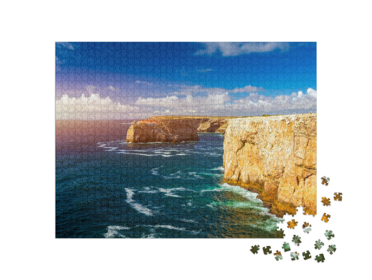 Puzzle de 1000 pièces « Falaise sur l'océan Atlantique, côte du Portugal »
