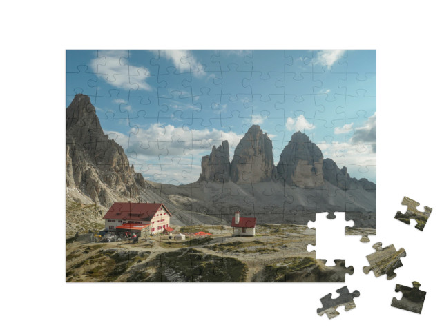 Puzzle de 100 pièces « Les Trois Cimets, sommet alpin des Dolomites »