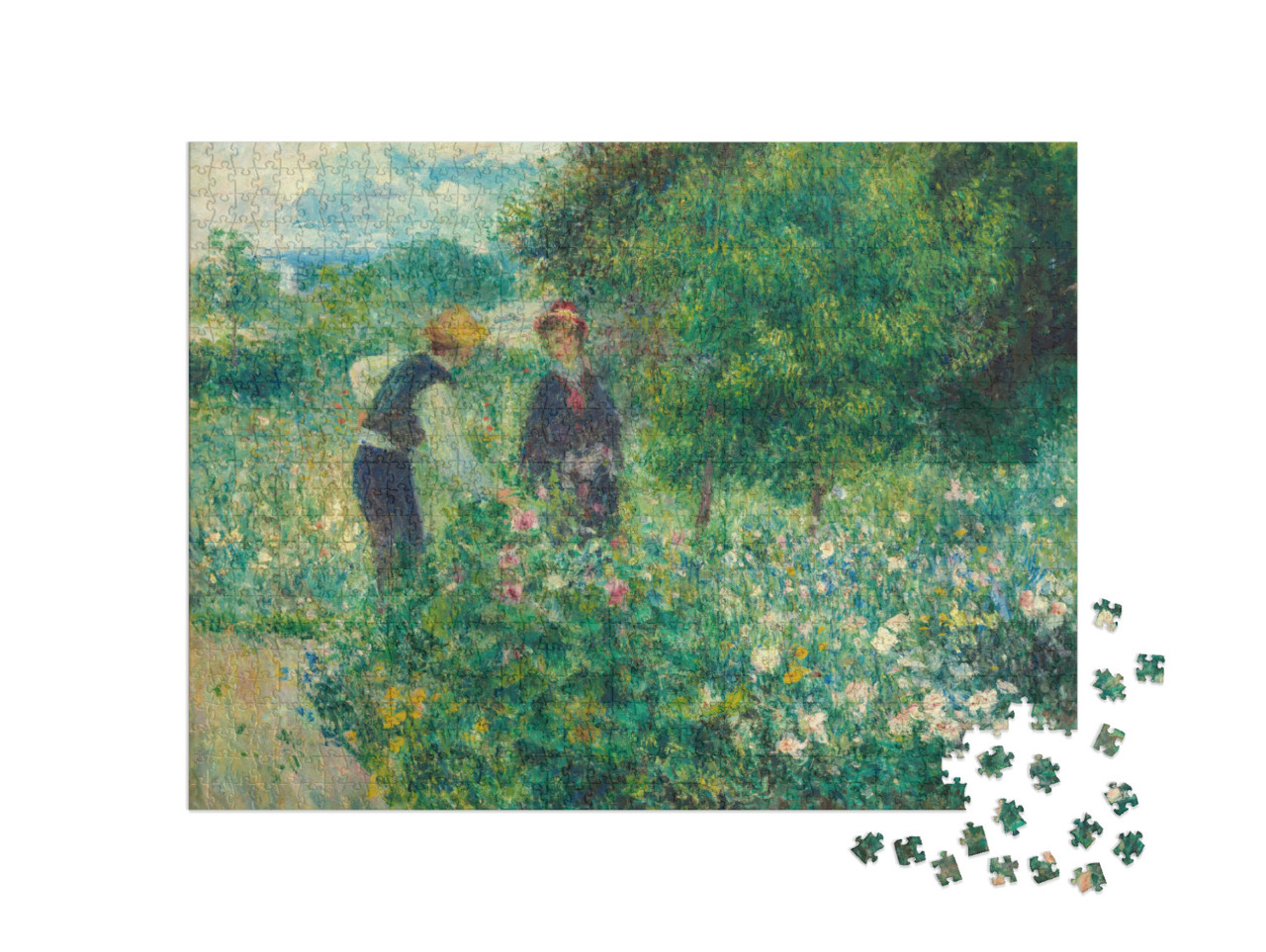 Puzzle de 1000 pièces « Auguste Renoir - Cueillir des fleurs »