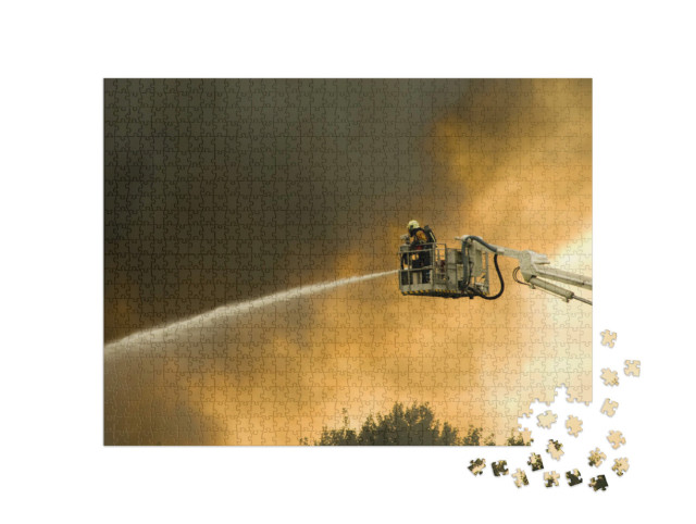 Puzzle de 1000 pièces « Les pompiers en action »