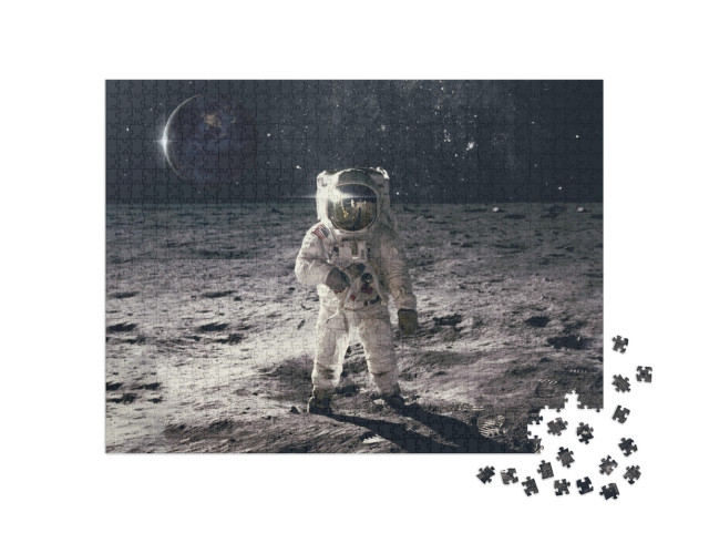 Puzzle de 1000 pièces « Un astronaute avec un bagage spatial »