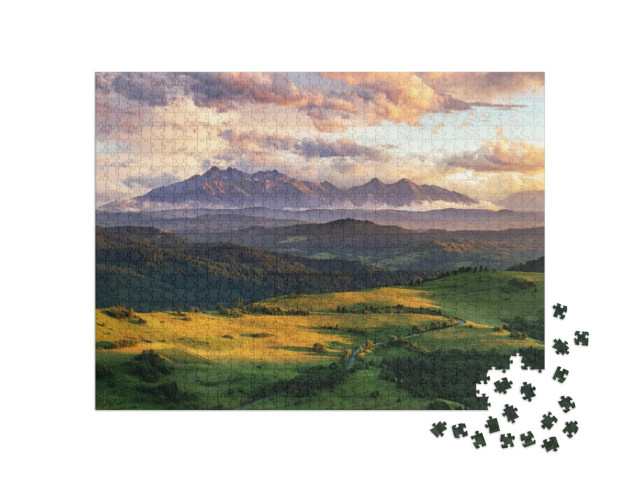 Puzzle de 1000 pièces « Paysage de montagne estival en Slovaquie »