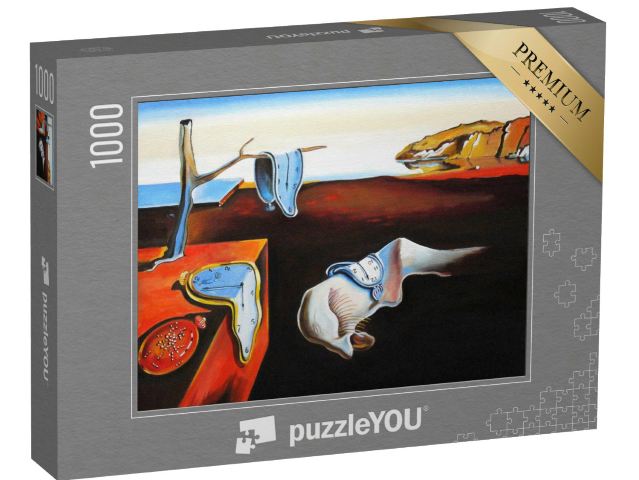 Puzzle de 1000 pièces « Peinture à l'huile de Salvador Dalí : Le temps qui s'écoule »