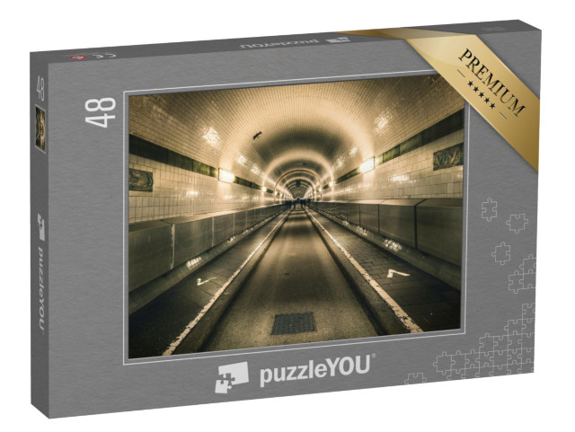 Puzzle de 48 pièces « Vieux tunnel de l'Elbe, Hambourg, Allemagne »