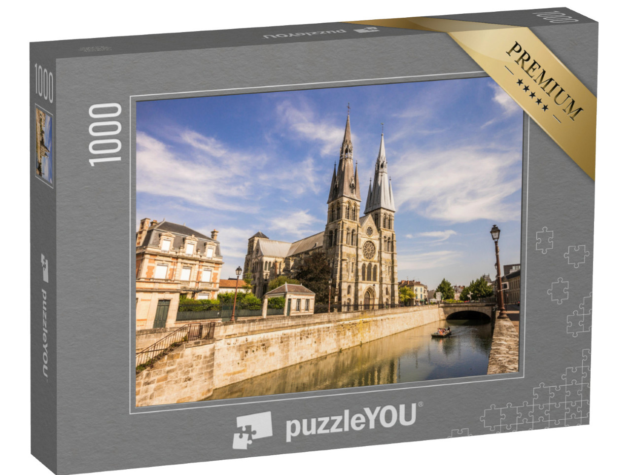 Puzzle de 1000 pièces « Notre-Dame-en-Vaux, une église catholique romaine à Châlons-en-Champagne »