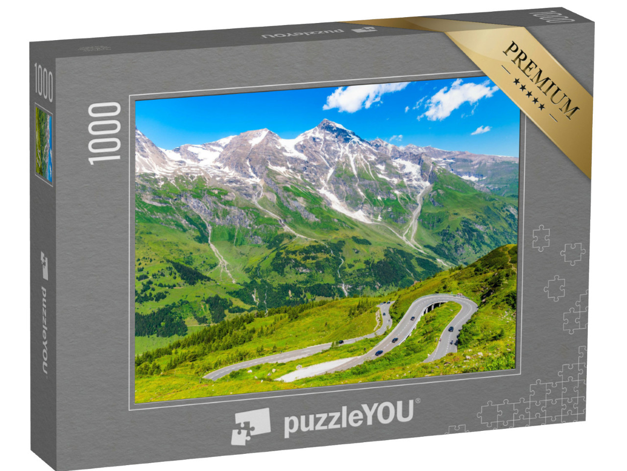 Puzzle de 1000 pièces « Route alpine du Grossglockner dans les Alpes autrichiennes »