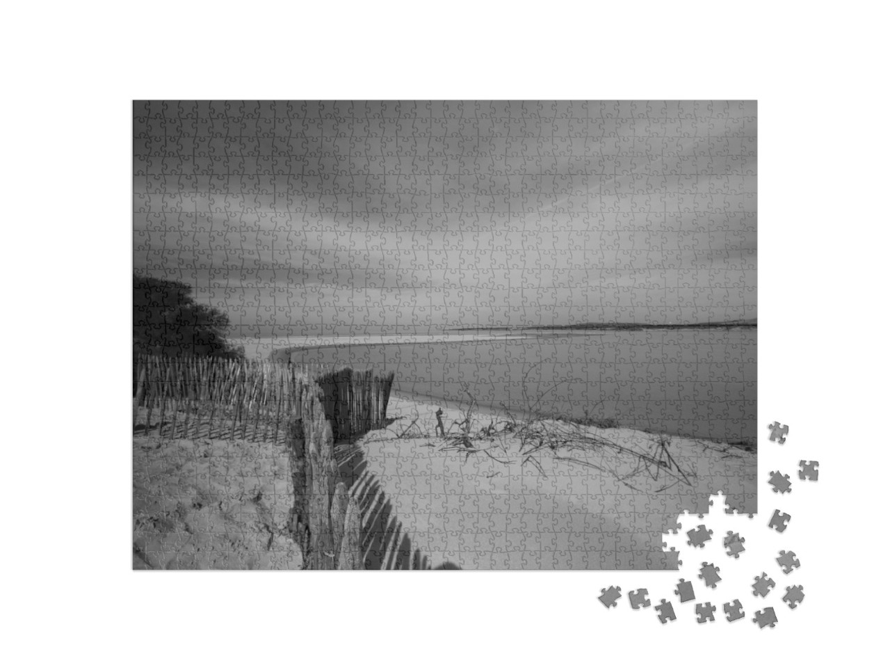 Puzzle de 1000 pièces « Baie de la Canche , côte d 'Opale , LE TOUQUET PAS DE CALAIS , HAUTS DE FRANCE , FRANCE »