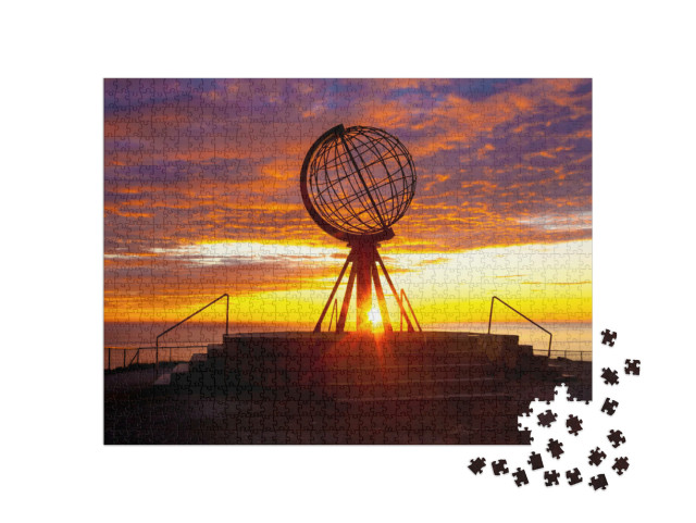 Puzzle de 1000 pièces « Lever de soleil au Cap Nord »