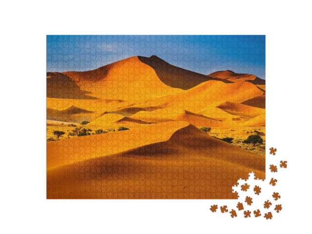 Puzzle de 1000 pièces « Désert de Namibie : une dune au soleil »