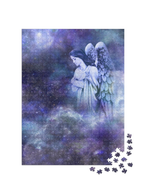 Puzzle de 1000 pièces « Ange gardien avec expression pensive »