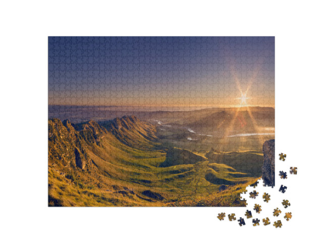 Puzzle de 1000 pièces « La beauté du pic Te Mata, capturée par un matin clair »