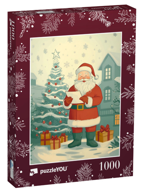 Puzzle de 1000 pièces « Le Père Noël chante des chansons »