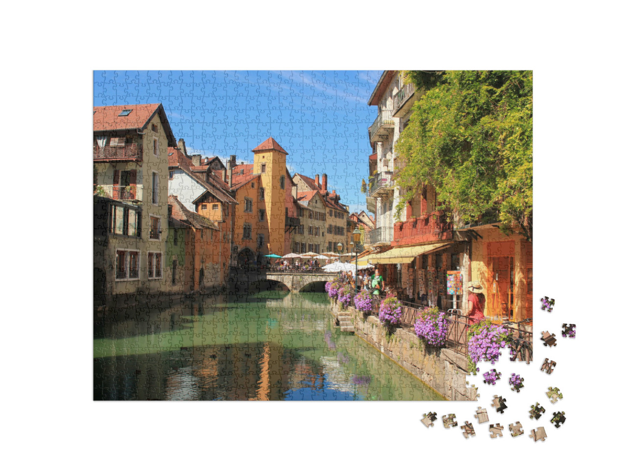 Puzzle de 1000 pièces « La belle ville d'Annecy, la Venise des Alpes en France, Haute Savoie »