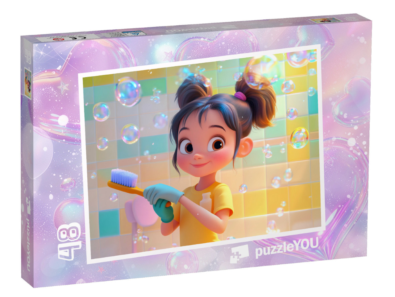 Puzzle de 48 pièces « Nettoyage de printemps avec des bulles de savon »