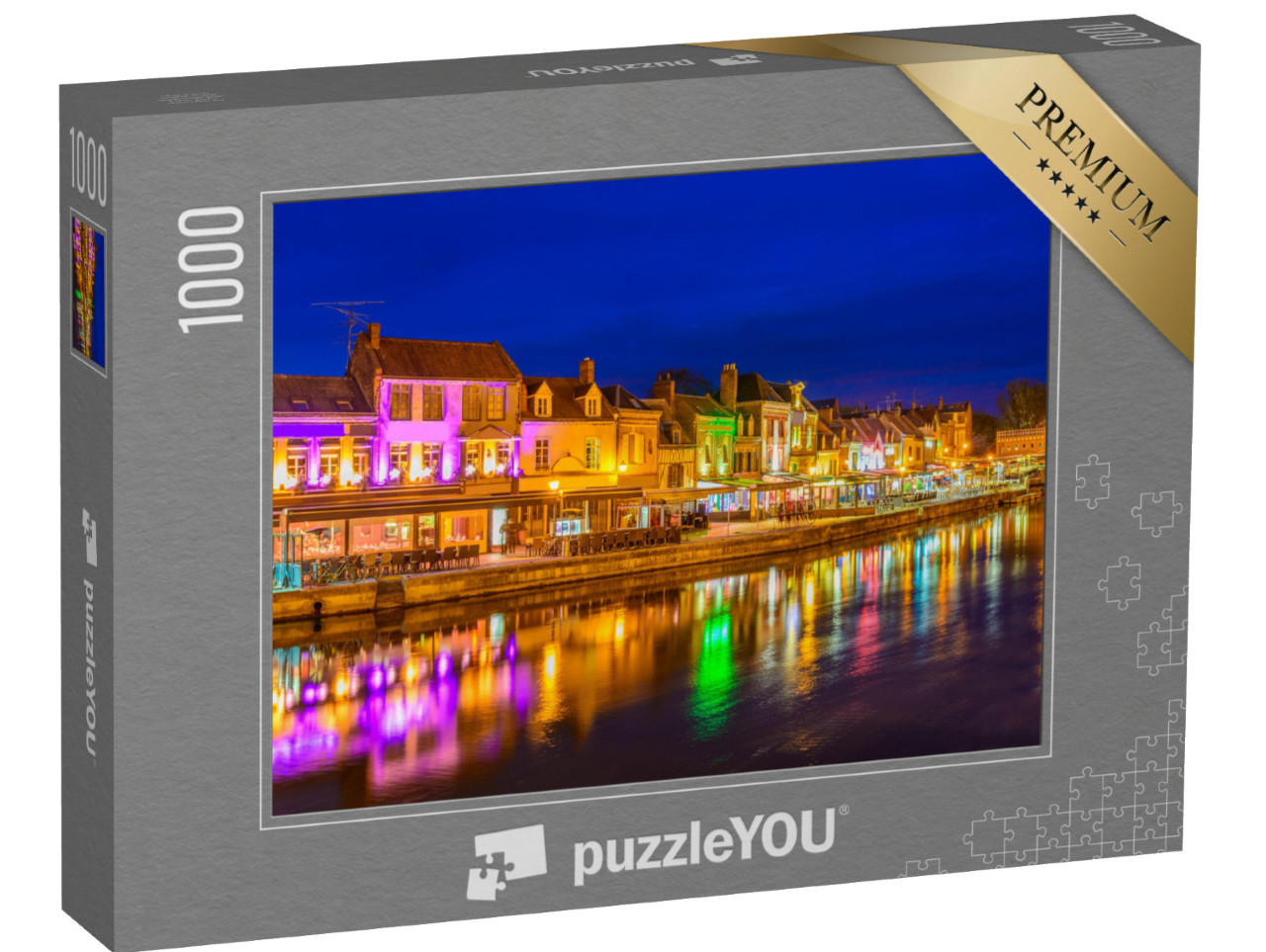 Puzzle de 1000 pièces « Amiens de nuit »