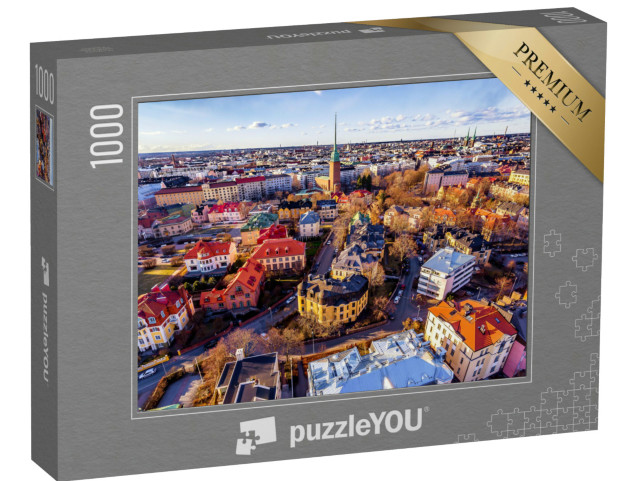 Puzzle de 1000 pièces « Printemps coloré à Helsinki, Finlande »