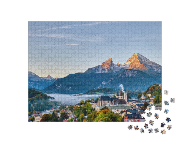 Puzzle de 1000 pièces « Berchtesgaden et le Watzmann dans les Alpes bavaroises »