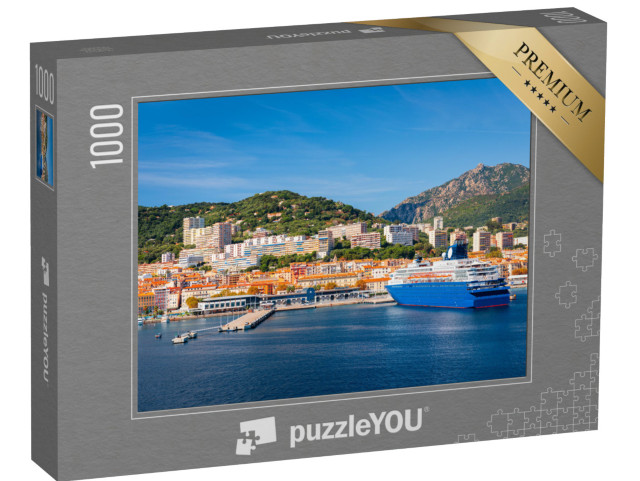 Puzzle de 1000 pièces « Ajaccio, Corse, France : ligne d'horizon d'une ville côtière de la Méditerranée. »