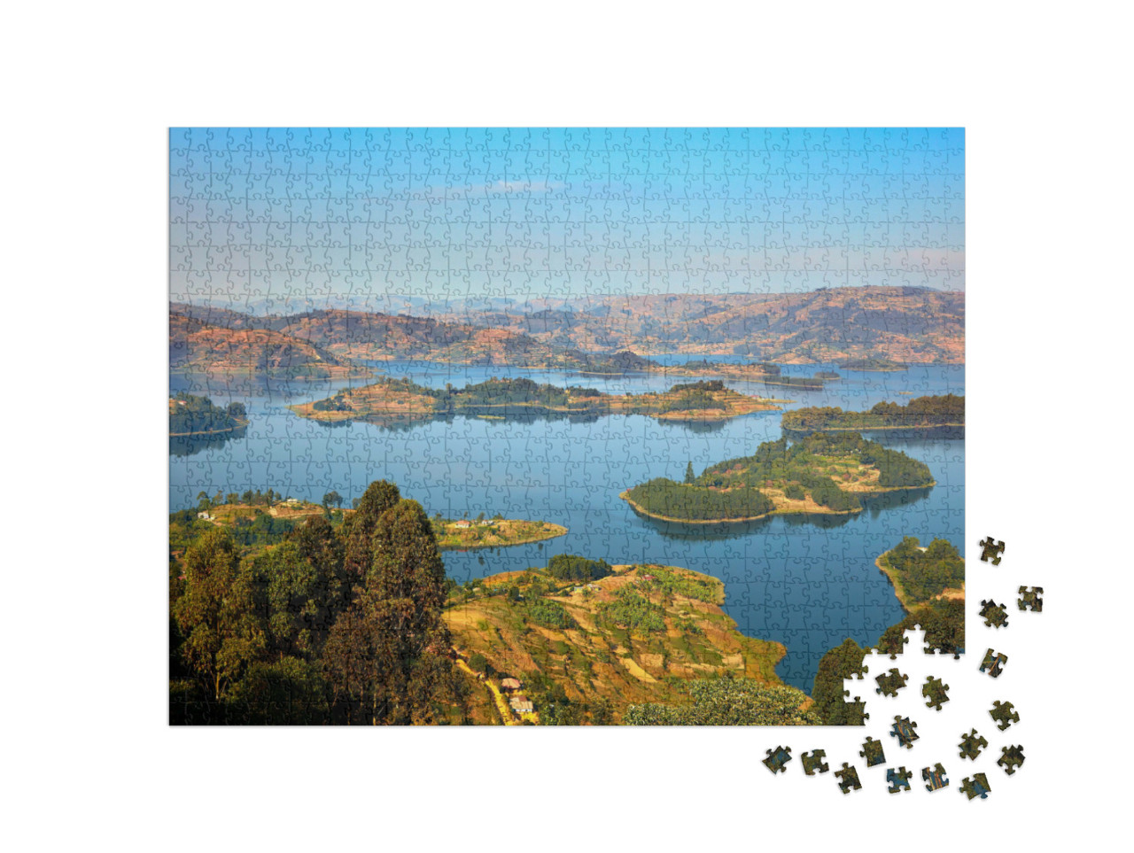 Puzzle de 1000 pièces « Lac Bunyonyi, Ouganda »