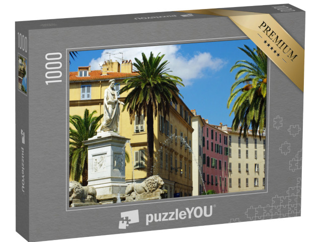 Puzzle de 1000 pièces « Place Foch et statue de Bonaparte à Ajaccio »