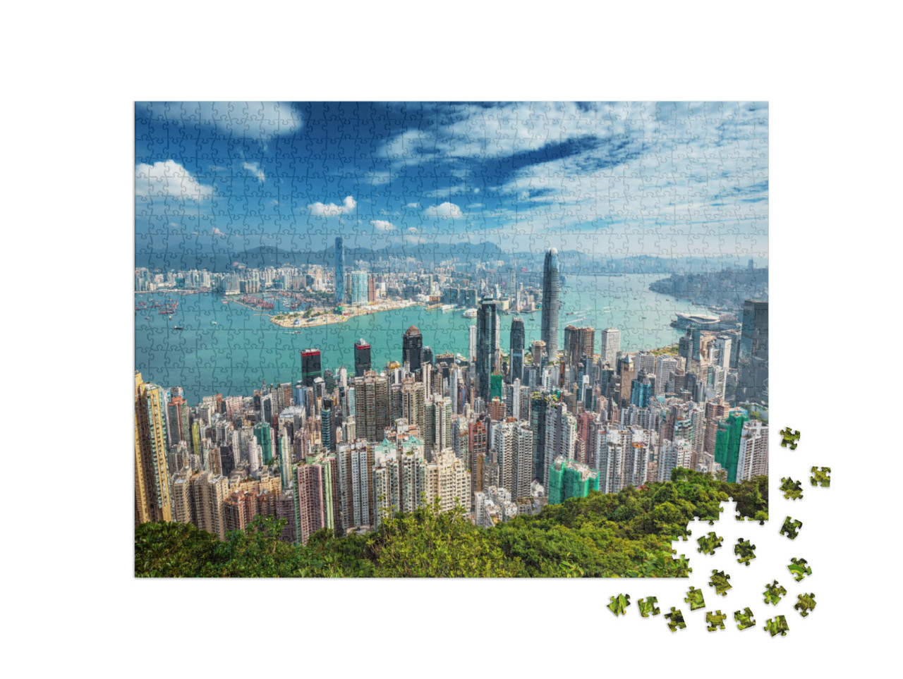 Puzzle de 1000 pièces « Hong Kong, vue depuis le mont Victoria Peak »