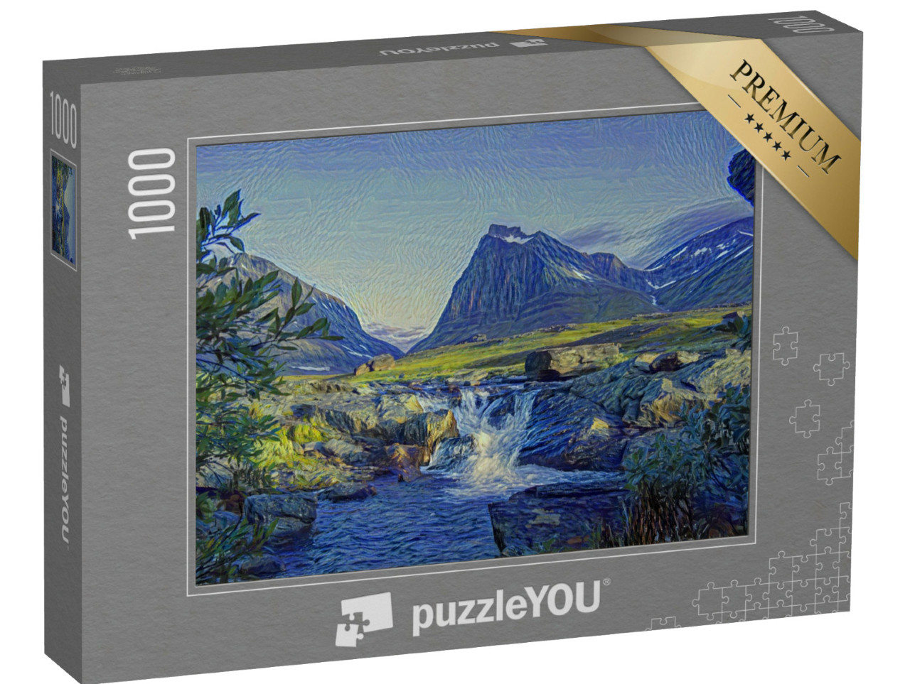 Puzzle de 1000 pièces « dans le style artistique de van Gogh, Nuit étoilée - Tuolpagorni - Collection de puzzles Artistes & Peintures »