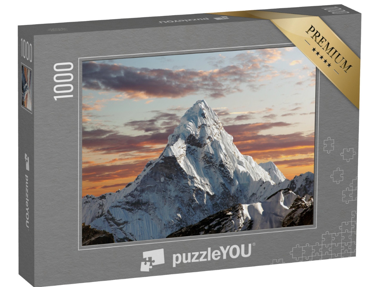 Puzzle de 1000 pièces « Ama Dablam sur l'Everest le soir, Himalaya, Népal »