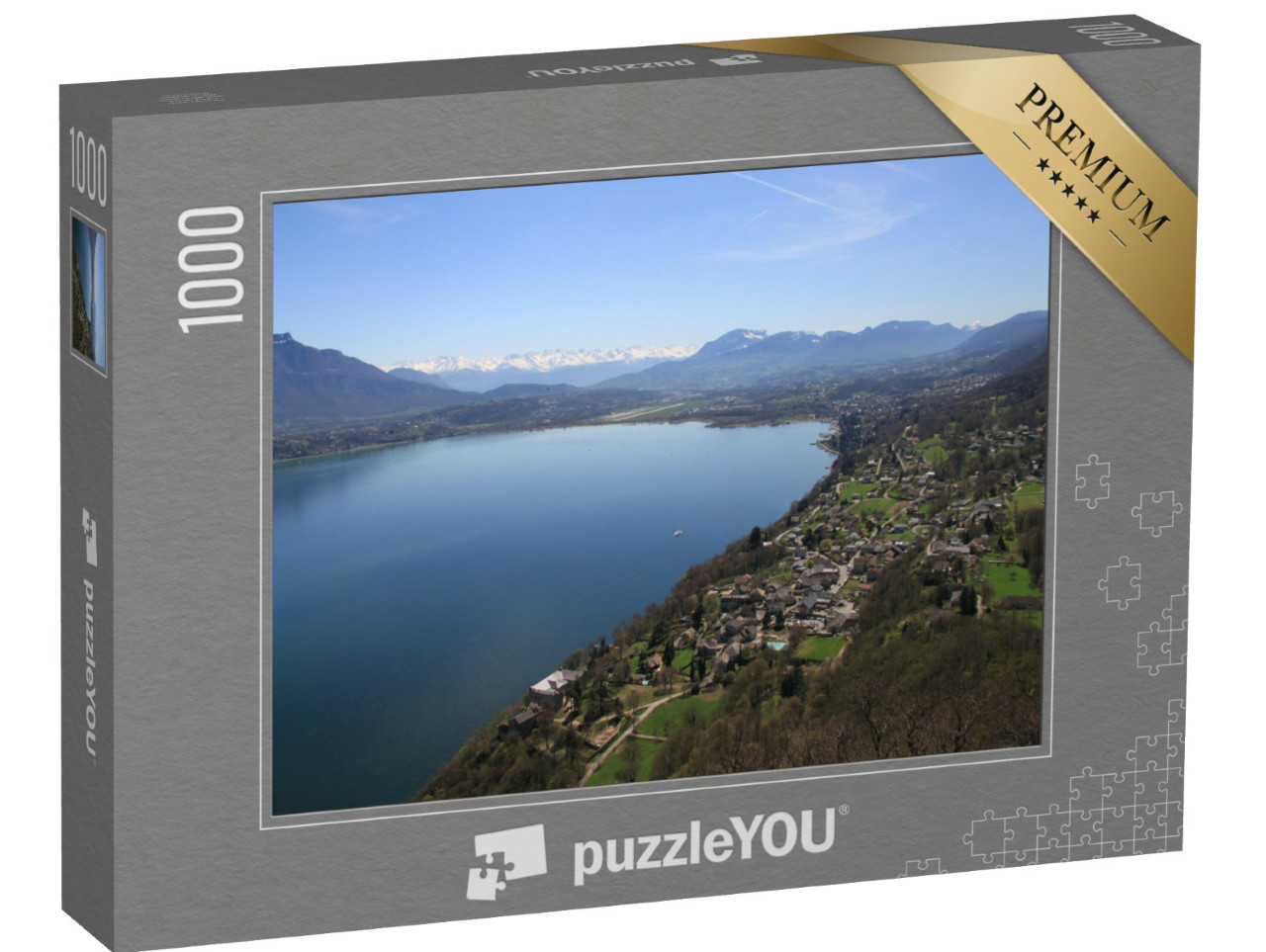 Puzzle de 1000 pièces « Le lac du Bourget est le plus grand lac naturel de France »