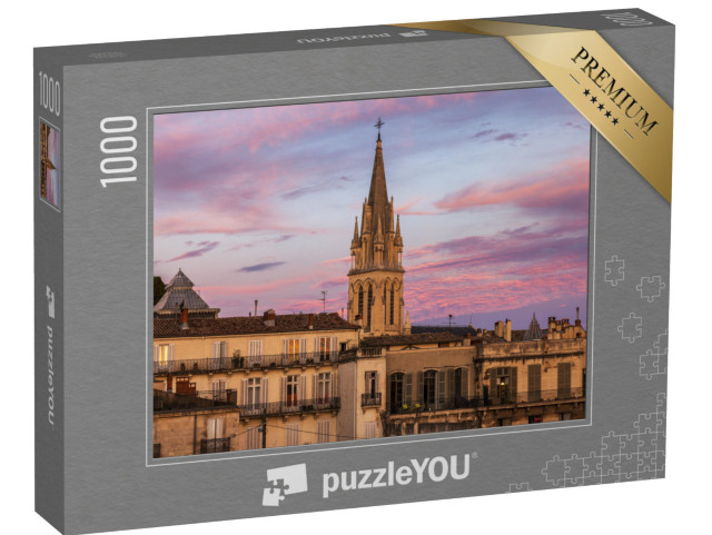 Puzzle de 1000 pièces « Église Sainte-Anne à Montpellier au coucher du soleil. Montpellier, Occitanie, France. »