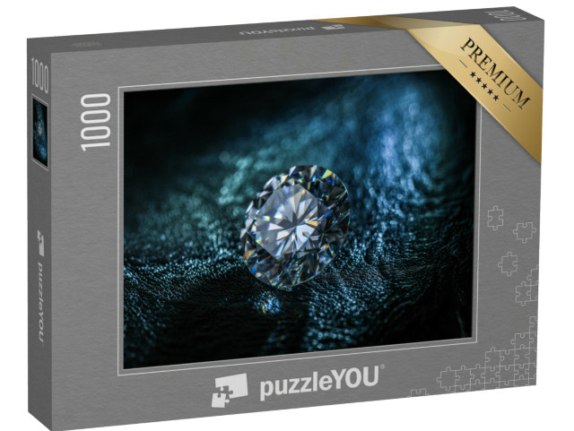 Puzzle de 1000 pièces « Diamant à taille ronde et lumière bleue »