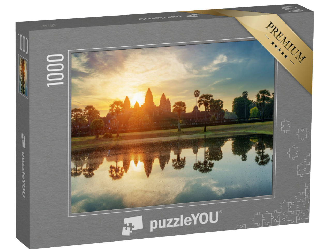 Puzzle de 1000 pièces « Tours de l'ancien temple d'Angkor Wat au Cambodge »