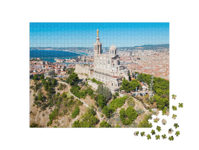 Puzzle de 1000 pièces « Notre Dame de la Garde - église catholique de la ville de Marseille »