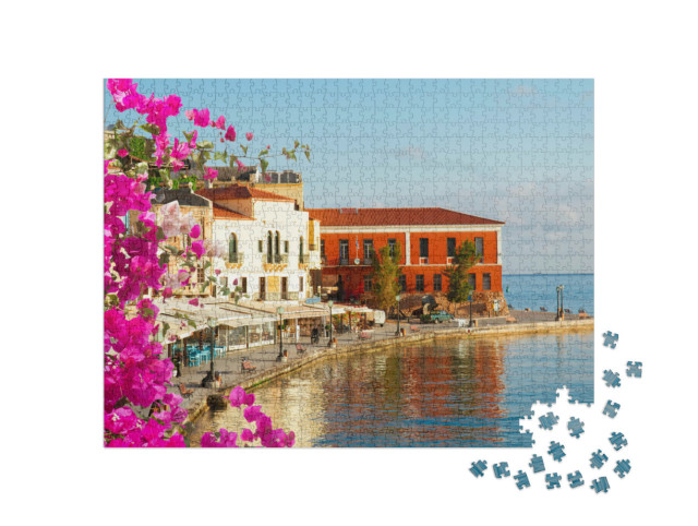Puzzle de 1000 pièces « Côte de La Canée avec vieille ville, Crète, Grèce »