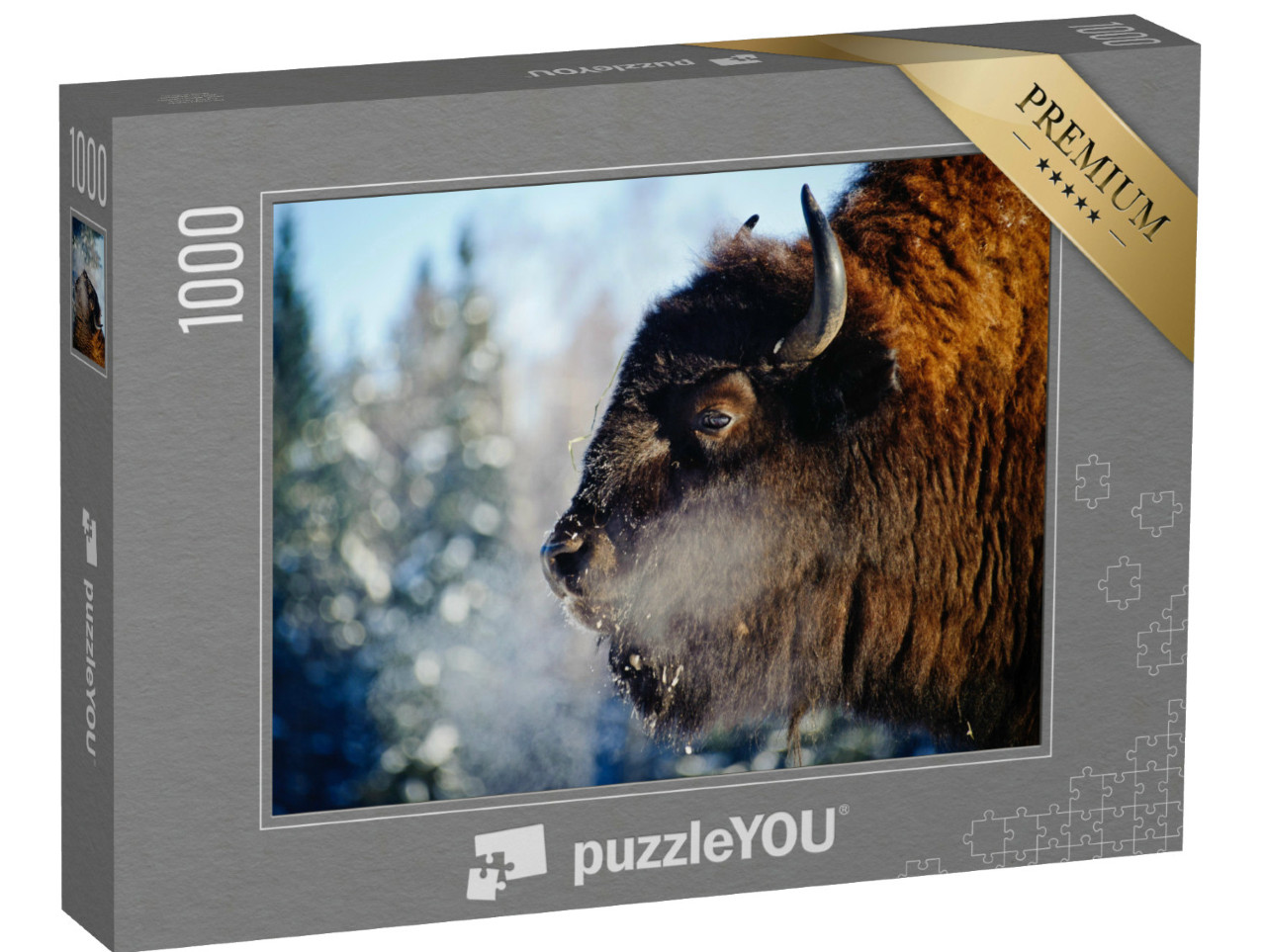 Puzzle de 1000 pièces « Bison en liberté »