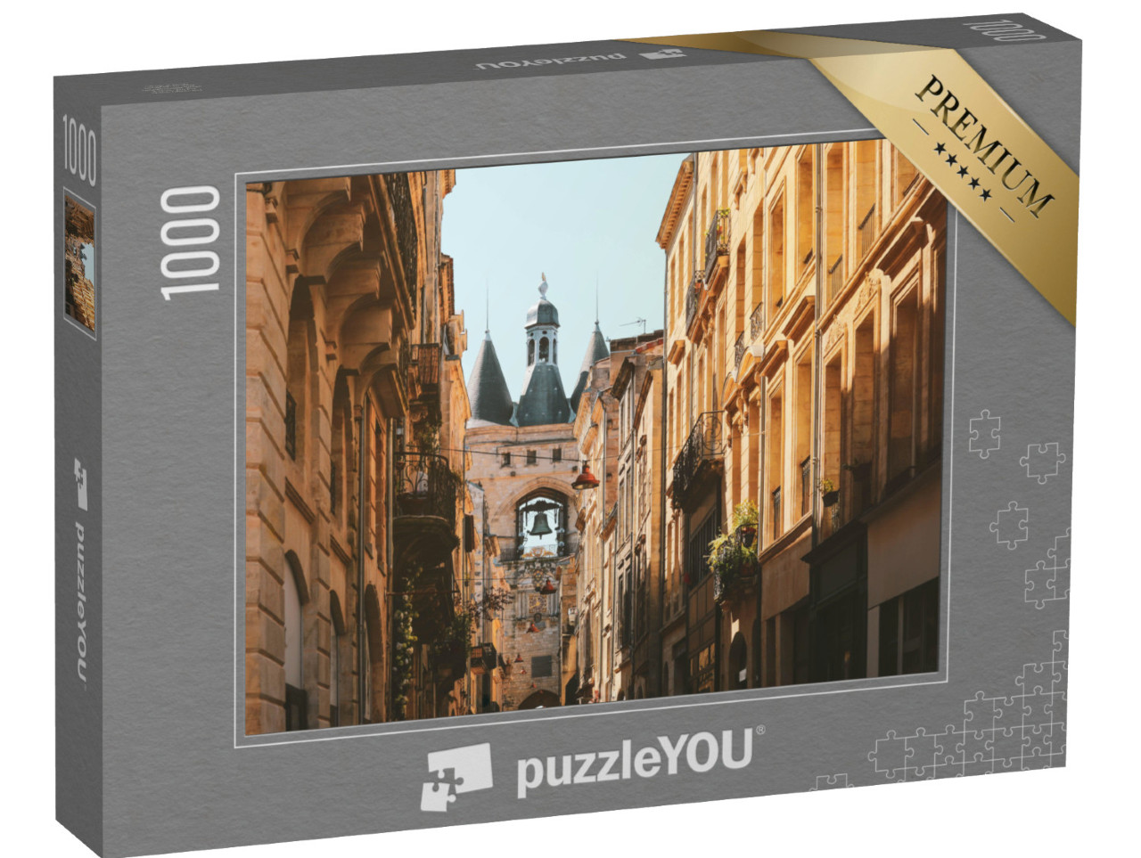 Puzzle de 1000 pièces « Vue des rues de la vieille ville de Bordeaux »