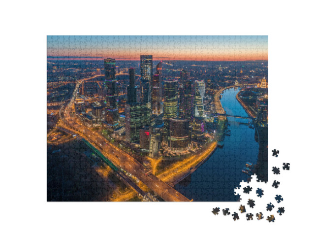 Puzzle de 1000 pièces « Centre d'affaires international de la ville de Moskau, Moskau, Russie »