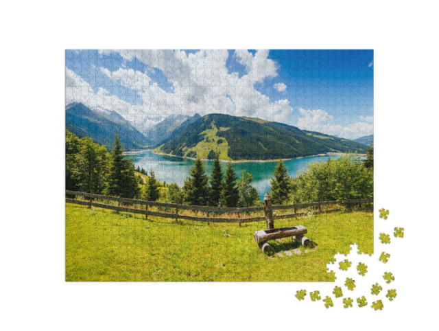 Puzzle de 1000 pièces « Barrage de Durlassboden, commune de Gerlos dans le Zillertal »