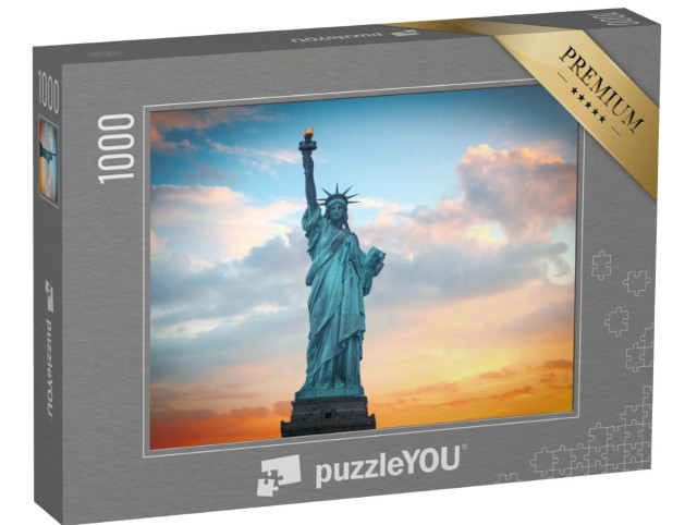 Puzzle de 1000 pièces « Statue de la Liberté dans la lumière du matin »