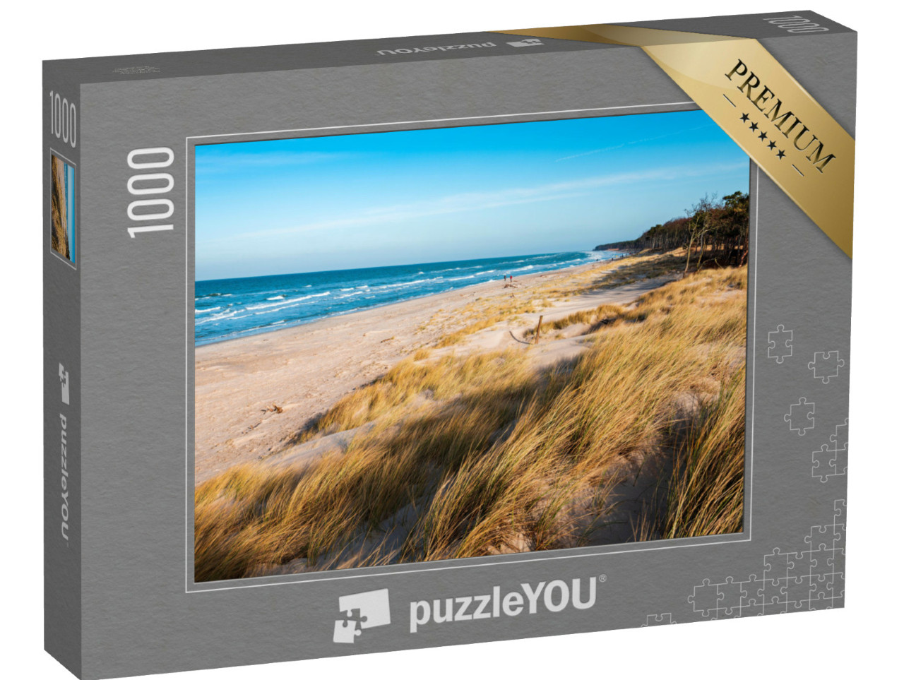 Puzzle de 1000 pièces « Dunes côtières de la mer Baltique, péninsule de Darß, Allemagne »