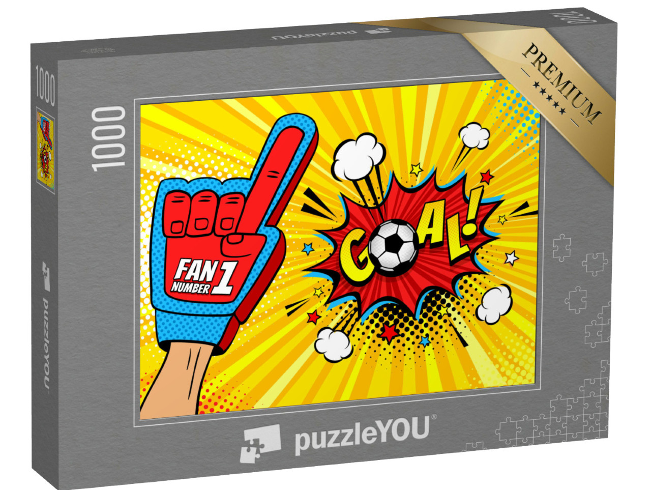 Puzzle de 1000 pièces « La main masculine célèbre un but »