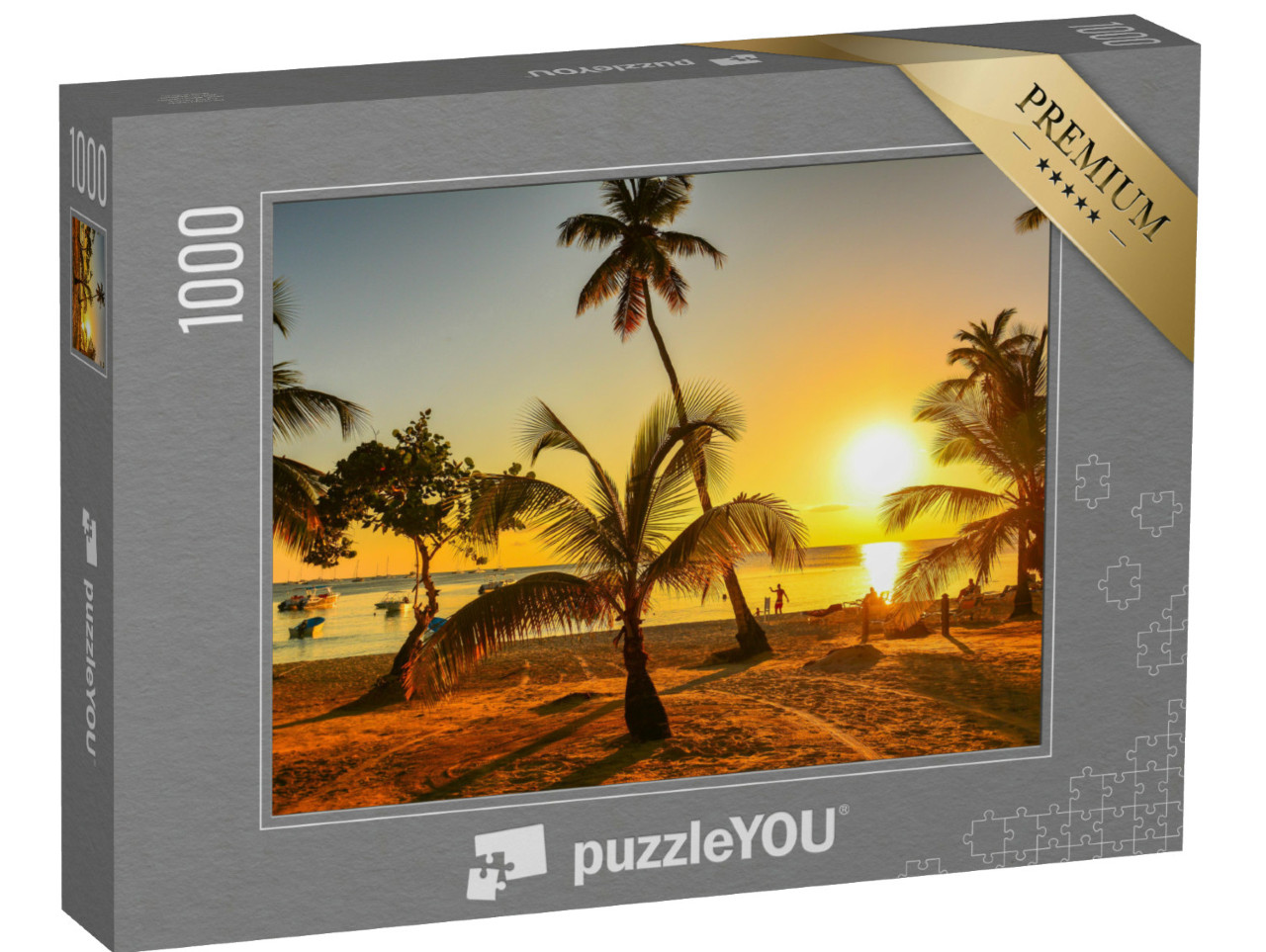 Puzzle de 1000 pièces « Coucher de soleil dans les Caraïbes, République dominicaine »