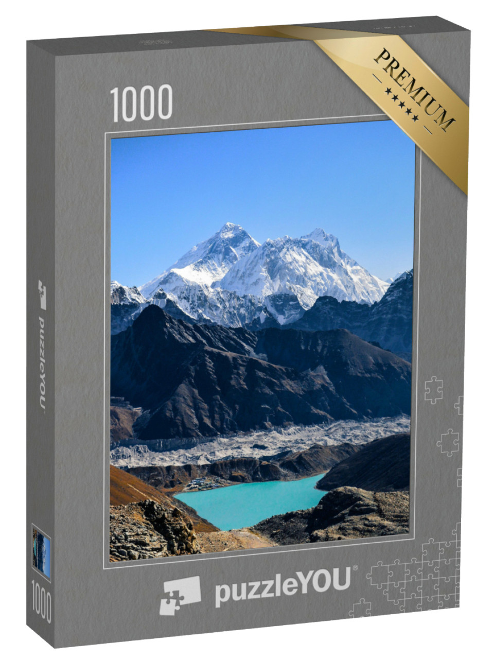 Puzzle de 1000 pièces « Le mont Everest, le Lhotse et le Nuptse vus depuis le col de Renjo La »