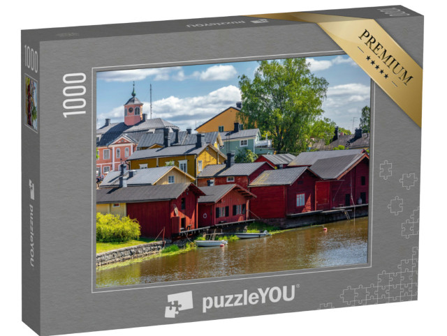 Puzzle de 1000 pièces « Maisons en bois dans la vieille ville de Porvoo, Finlande »
